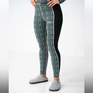 Kari Traa High-waisted Midweight Merino Wool Baselayer Leggings - pink and blue